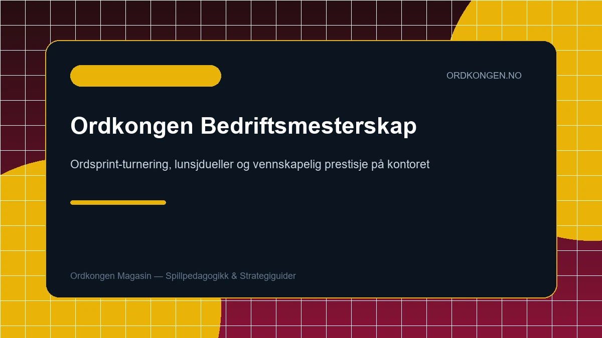 Slik lager dere et internt Ordkongen-mesterskap på arbeidsplassen