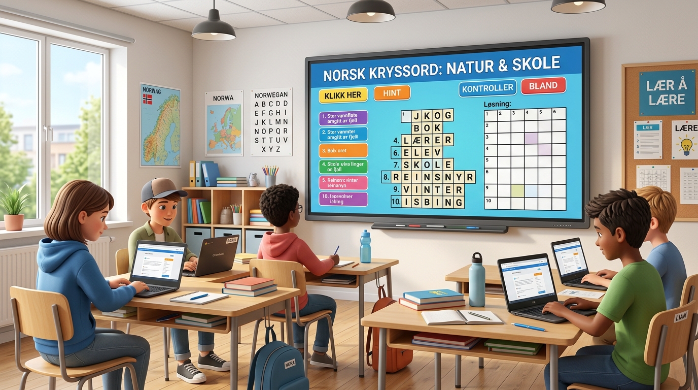 Slik bruker du Skolekryss på smartboard og Chromebook uten innlogging