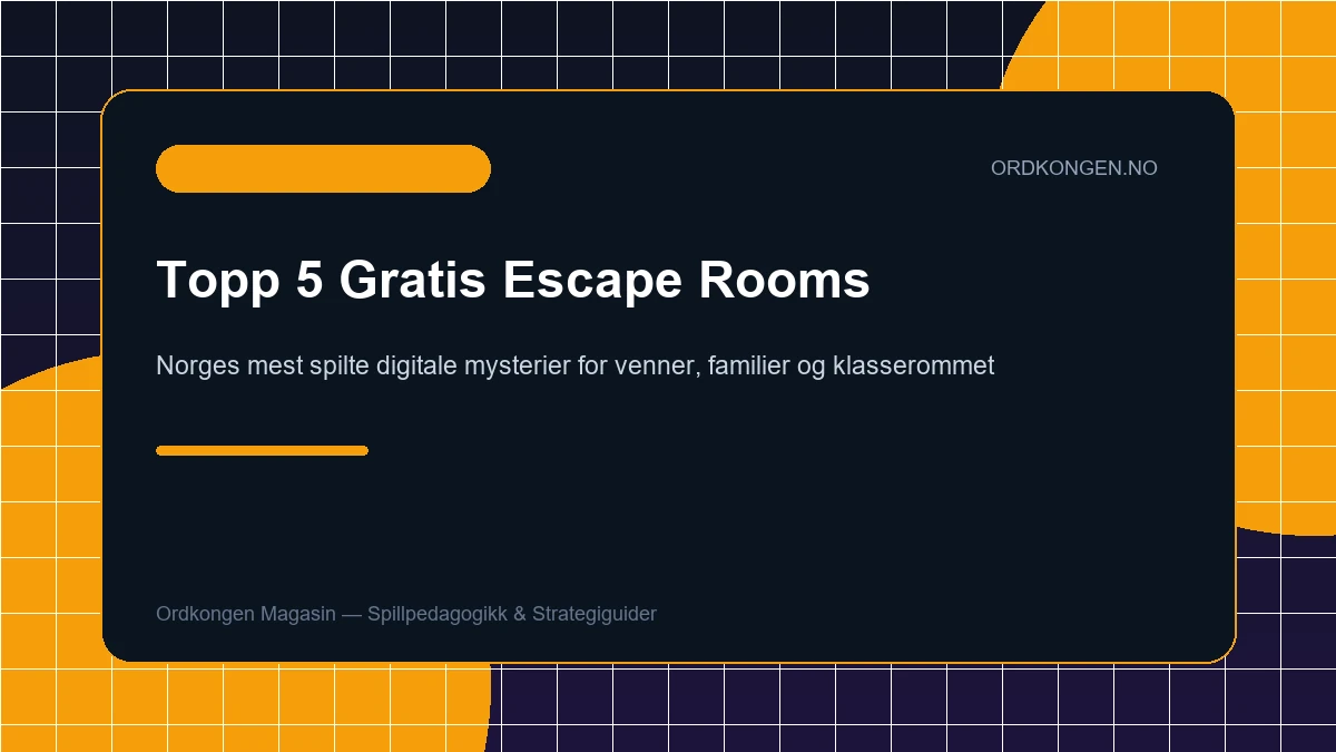 Klarer du å rømme? De 5 mest populære gratis escape roomene på Ordkongen.no