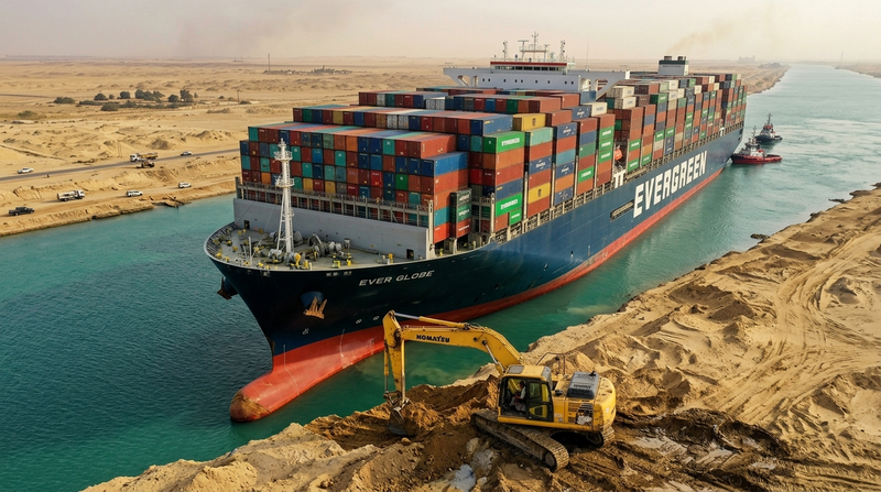 Den globale forsyningskjeden: Kaos i Suez